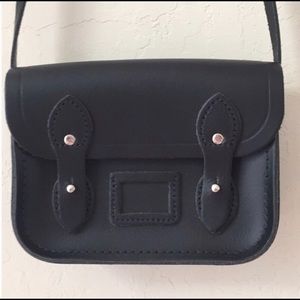 Mini Cambridge Satchel Company Crossbody in black